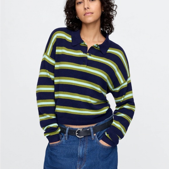 Gap Cash Soft relaxed polo sweater - Picture 1 of 4